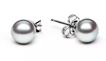 Perlenklassiker Darstellung graue Perlen für Perlenketten, Perlenarmbänder, Perlenohrringe, Perlenringe, Ohrstecker, Perlenanhänger